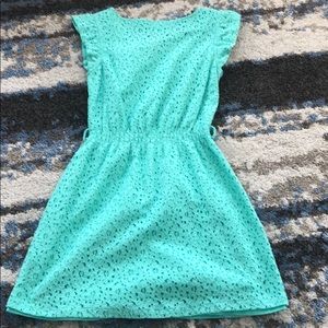 Lace dress with sleeve detailing